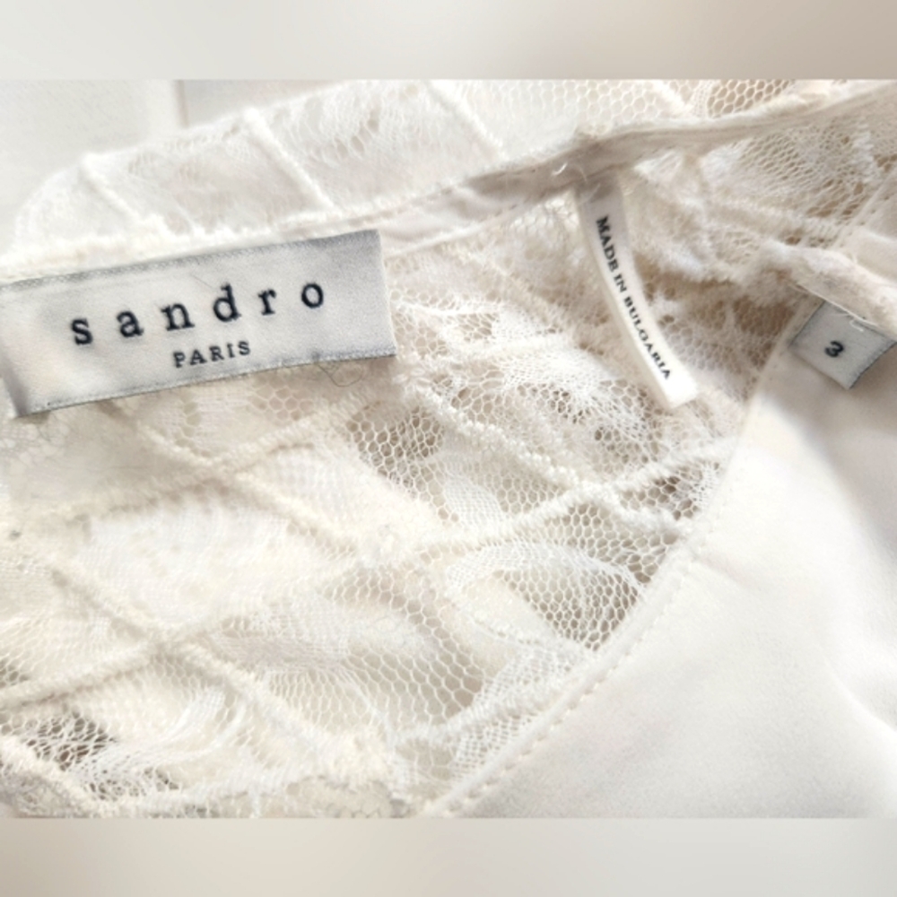 SANDRO PARIS Short Sleeve A-line Cocktail Dress - Size M - Picture 10 of 12